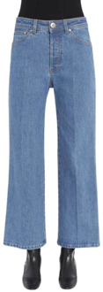 Lanvin Wijde Pijp Jeans - Hoge Taille, Lichtblauwe Wassing Lanvin , Blue , Dames - M
