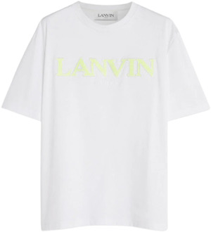 Lanvin Wit Groen Curb T-shirt Lanvin , White , Heren - L,M