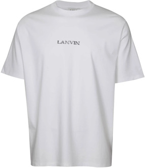 Lanvin Witte Katoenen Logo T-shirt Lanvin , White , Dames - XS