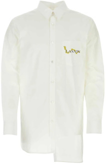 Lanvin Witte Poplin Overhemd Lanvin , White , Heren - Xl,L