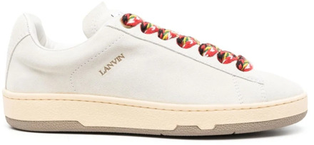 Lanvin Witte Suède Sneakers Lanvin , White , Dames - 38 Eu,40 Eu,35 Eu,37 Eu,39 Eu,36 EU