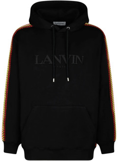 Lanvin Zwarte Oversized Hoodie Sweaters Lanvin , Black , Heren - Xl,L,S