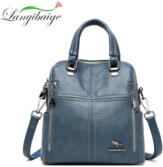 LANYIBAIGE New Women Backpack Multifunction Bags Designer High Quality Leather Women Crossbody Bag School Bags Travel Backpacks