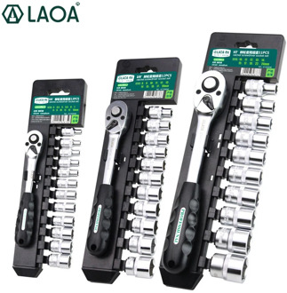 LAOA Ratchet Socket Wrench Set Car Repair Tool Set CrV Drive Spanner Wrench for Bicycle Motorcycle Car Repairing Tool Set