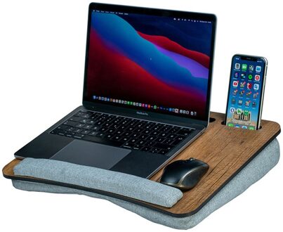 Lap Laptop Bureau LS011-Draagbare Schoot Bureau Met Kussen, past Tot 15.6 Inch Laptop Tablet En Telefoon Houder