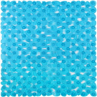 Lapis Anti-slip inlegmat Douche 54x54cm Blauw Transparant