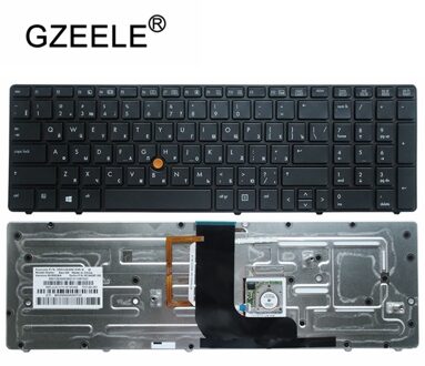 Laptop accessoires Russische Toetsenbord voor HP Probook 8560W 8570W RU laptop Met achtergrondverlichting black