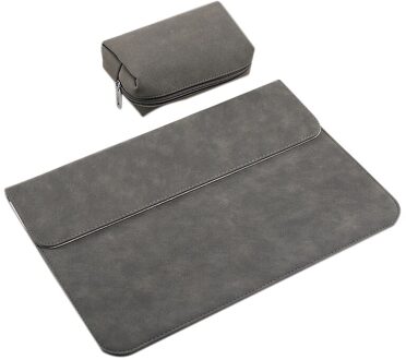 Laptop Beschermhoes, Ultra-Dunne Frosted Draagbare Laptop Beschermhoes Binnenzak Met Power Pack Voor Dell donker grijs