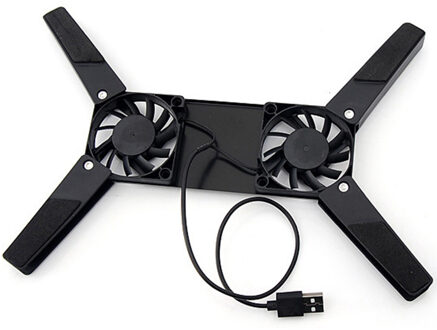 Laptop Cooler Pad Stand Base Cooling Opvouwbare Dual Fan Usb Draagbare Handig Notebook Koeler Notebook Computer Accessoires