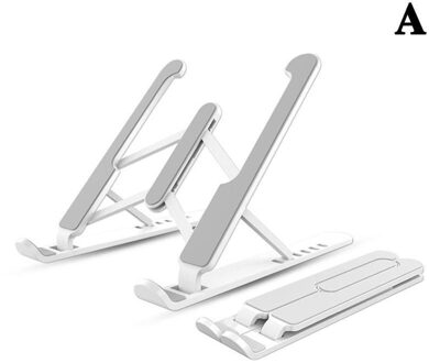 Laptop Houder Ondersteuning Pc Draagbare Lift Laptop Stand Voor Macbook Pro Verstelbare Houder Opvouwbaar Cooling Lifting Pad Voor Computer wit
