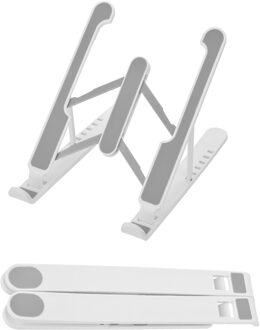 Laptop Koeler Houder Voor Macbook Air Pro Notebook Laptop Tablet Desk Mount Beugel Opvouwbare Draagbare Onderkant Cooling Stand wit