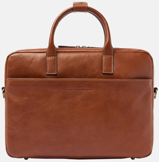 Laptop Shoulderbag 15,6" light brown Cognac - H 30 x B 41 x D 7