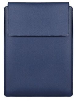 Laptop Sleeve Case Cover 15.4 Inch Notebook Stand Tablet Bescherming Pu Case Voor Air Pro Xiaomi blauw