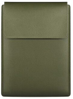 Laptop Sleeve Case Cover 15.4 Inch Notebook Stand Tablet Bescherming Pu Case Voor Air Pro Xiaomi groen