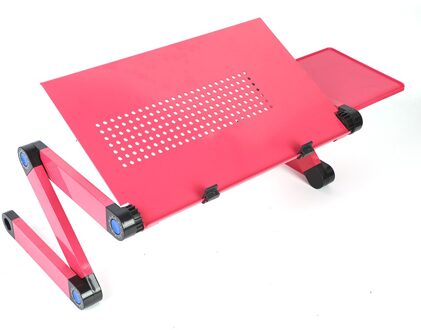Laptop Tafel Stand Verstelbare Opvouwbare Ergonomisch Tablet Stand Notebook Bureau Bed Houder Voor Macbook Lenovo Met Muismat roze