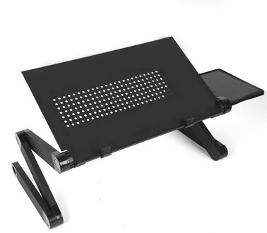 Laptop Tafel Stand Verstelbare Opvouwbare Ergonomisch Tablet Stand Notebook Bureau Bed Houder Voor Macbook Lenovo Met Muismat zwart