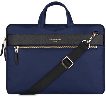 Laptop Tas 13.3 Inch Voor Macbook Pro 13 Tas Vrouwen Laptop Sleeve Voor Macbook Air 11/13 Notebook Tas met Afneembare schouderriem Blauw / 12-duim