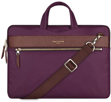 Laptop Tas 13.3 Inch Voor Macbook Pro 13 Tas Vrouwen Laptop Sleeve Voor Macbook Air 11/13 Notebook Tas met Afneembare schouderriem Paars / 12-duim