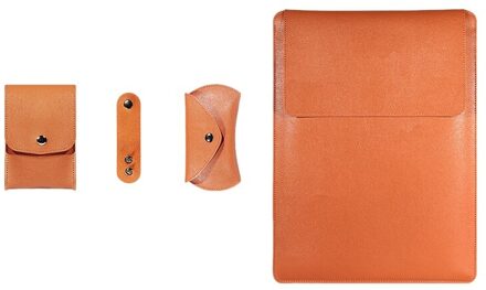 Laptop Tas 13 Inch Pu Waterdichte Draagbare Universele Voeringzak Vier Stuk Pak Voor Air/Pro/Retina Pro als pic