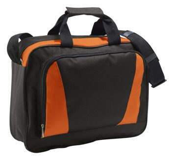 Laptop tas oranje/zwart 40 cm - Documententas oranje/zwart