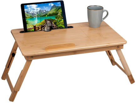 Laptoptafel / schoottafel / bedtafel - hout - 53 x 34 x 27,5 cm