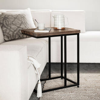 Laptoptafel 'Timber' Hout en staal, 38 x 53cm Naturel