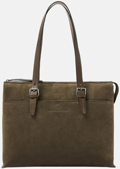 laptoptas 15 inch dark military Groen