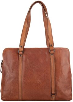 Laptoptas Bronco Leer - cognac