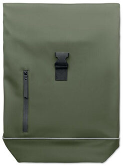 Laptosa roll top pu laptop rugzak - maat One size Groen