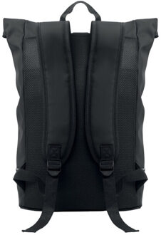 Laptosa roll top pu laptop rugzak Zwart - One size