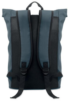 Laptosa roll top pu laptop rugzak Zwart - One size