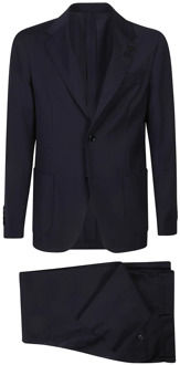 Lardini Blauw Easy Wear Suit Lardini , Blue , Heren - Xl,L,M,S