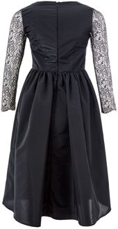 Lardini Lacesleeve Midi-jurk met V-hals Zwart - EU 40 / UK 12