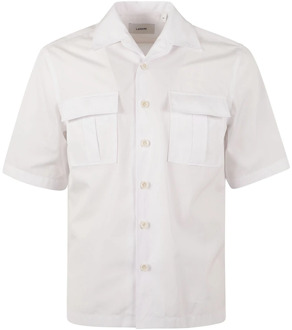 Lardini Short Sleeve Shirts Lardini , White , Heren - L,M,S,Xs
