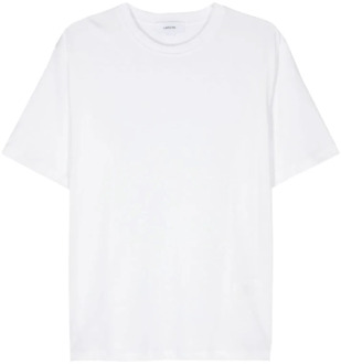 Lardini Witte Crew Neck T-shirt Lardini , White , Heren - Xl,L