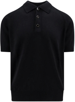 Lardini Zwart Wol Katoen T-Shirt Lardini , Black , Heren - Xl,L,M,3Xl