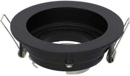 Laredo LED Inbouwspot - Kantelbaar armatuur - Diameter 100mm - GU10 Fitting incl. lamphouder - Rond - IP20 voor binnen - Zwart