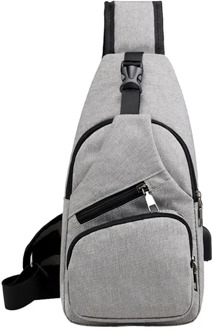 Large Capacity Chest Bag Casual Crossbody Bags Mens Travel USB Charging Anti Theft Chest Packs Sling Messenger Shoulder Bag 2020