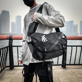 Large Capacity Crossbody Messenger Bag High Quality Black Youth Weekend Travel Shoulder Bag Outdoor Sports Shoulder Bag bolsa