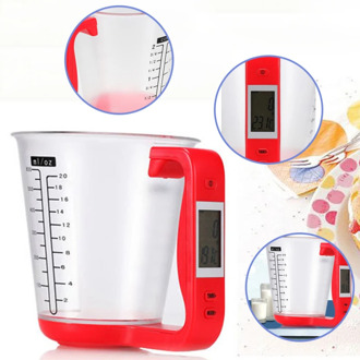 Large Capacity Kitchen Measuring Cup Digital Electronic Scale LCD Display Multifunctional Temperature Liquid Measurement Cups