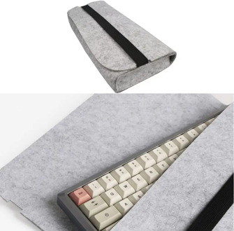 Large Capacity Portable Storage Organizer Felt Practical Elastic Band Durable Pouch Dust Proof Mechanical Keyboard Bag New