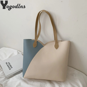 Large Capacity PU Leather Shoulder Shopping Bag Women Tote Bag Casual Designer Purses And Handbags Luxury Big Shopping Bag bolso