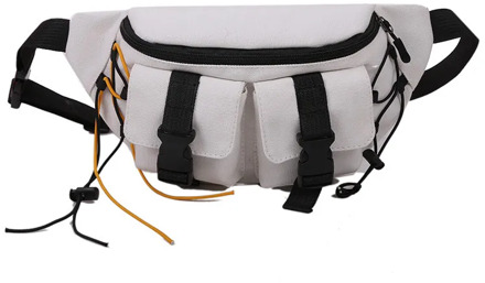 Large Capacity Storage Waist Bag Canvas Fanny Pack Men Hip Hop Unisex Streetwear Blet Multi-functional Chest Banana Waist Bags