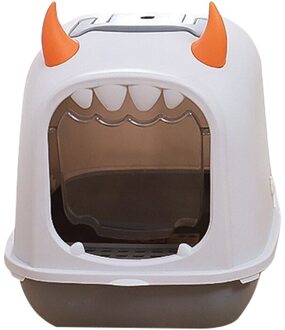 Large Cat Litter Box Fully Enclosed Cats Toilet Flip Type Odor Proof and Splash Proof Cats Litter Basin