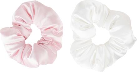 Large Cloud Scrunchies 2 Pack - Pink and White
