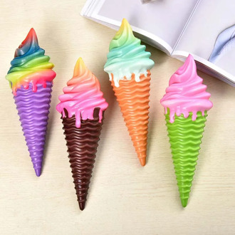 Large Colorful Ice Cream Squishy Slow Rising Soft Creative Squeeze Toys Simulation Stress Relief Funny Xmas Gift Toy for Kids