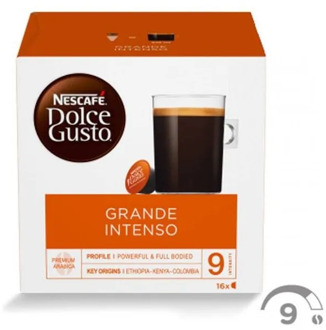 Large intense coffee, Dolce Gusto 16 units