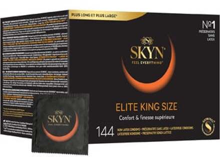 Large King Size Latexvrije Condooms 144 stuks (Elite King Size grootverpakking) Transparant - 56 (omtrek 11,5-12 cm)