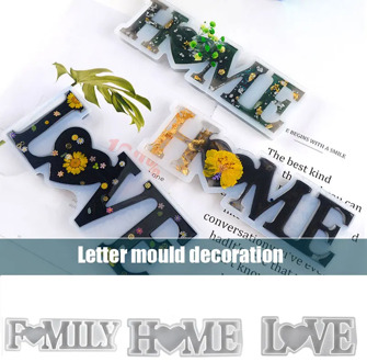 Large LOVE/HOME/FAMILY Letter Resin Casting Mold Silicone Making Epoxy Mould LKS99