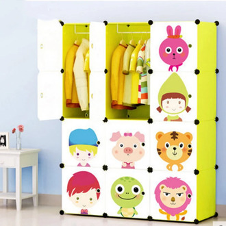 Large Multifunctional Plastic Cloth Wardrobe Closet Portable Folding Dustproof Waterproof Clothing Storage Cabinet Furniture